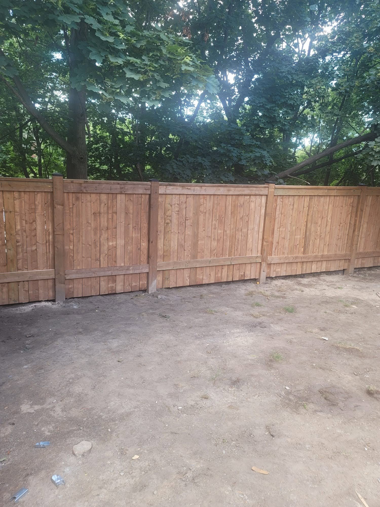 Fence Installation & Lawn Work — Grass & Fence project in Pickering, ON
